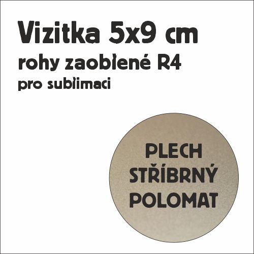 Vizitka AL 5x9cm - stř.polomat