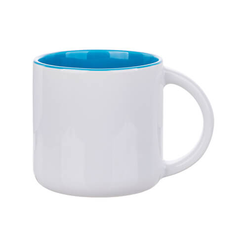 Hrnek 400 ml bílý se světle modrým vnitřkem pro sublimaci