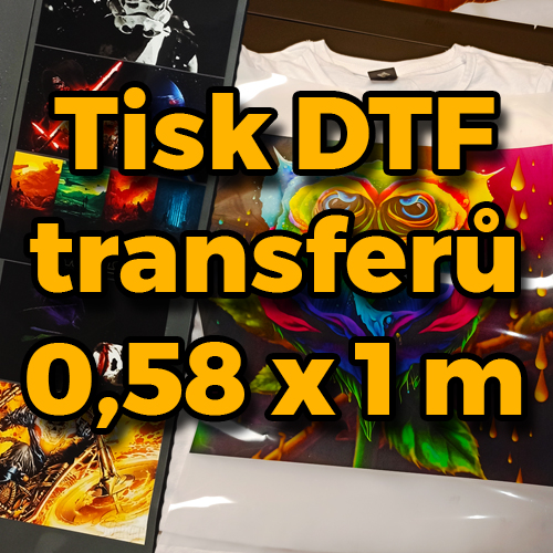 Tisk DTF transferu 58x100 cm HOT PEEL