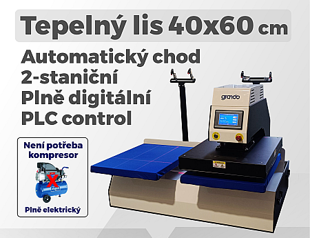 Automatický tepelný lis 40x50 cm