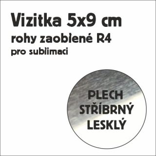 Vizitka AL 5x9cm - stř. lesk