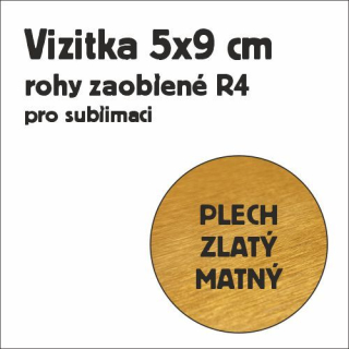 Vizitka AL 5x9cm - zlat.mat.bro