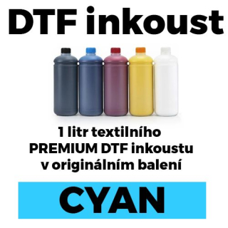 DTF inkoust PREMIUM Cyan 1 litr 