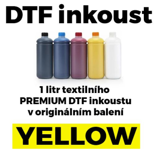 DTF inkoust PREMIUM Yellow 1 litr 