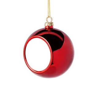 Baňka na vánoční stromek Ø 8 cm k sublimaci - červená