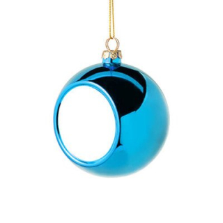 Baňka na vánoční stromek Ø 8 cm k sublimaci - světle modrá