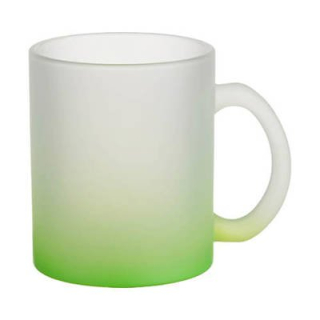 Hrnek z matného skla o objemu 330 ml pro sublimaci - zelený
