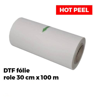 DTF fólie v roli 30 cm x 100 m (HOT peel)